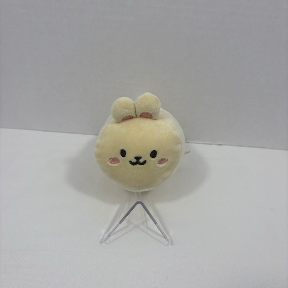 ANIROLLZ BUNNIROLL Super Fluffy Plush Bunny Beige Round1 Small Stuffed Animal